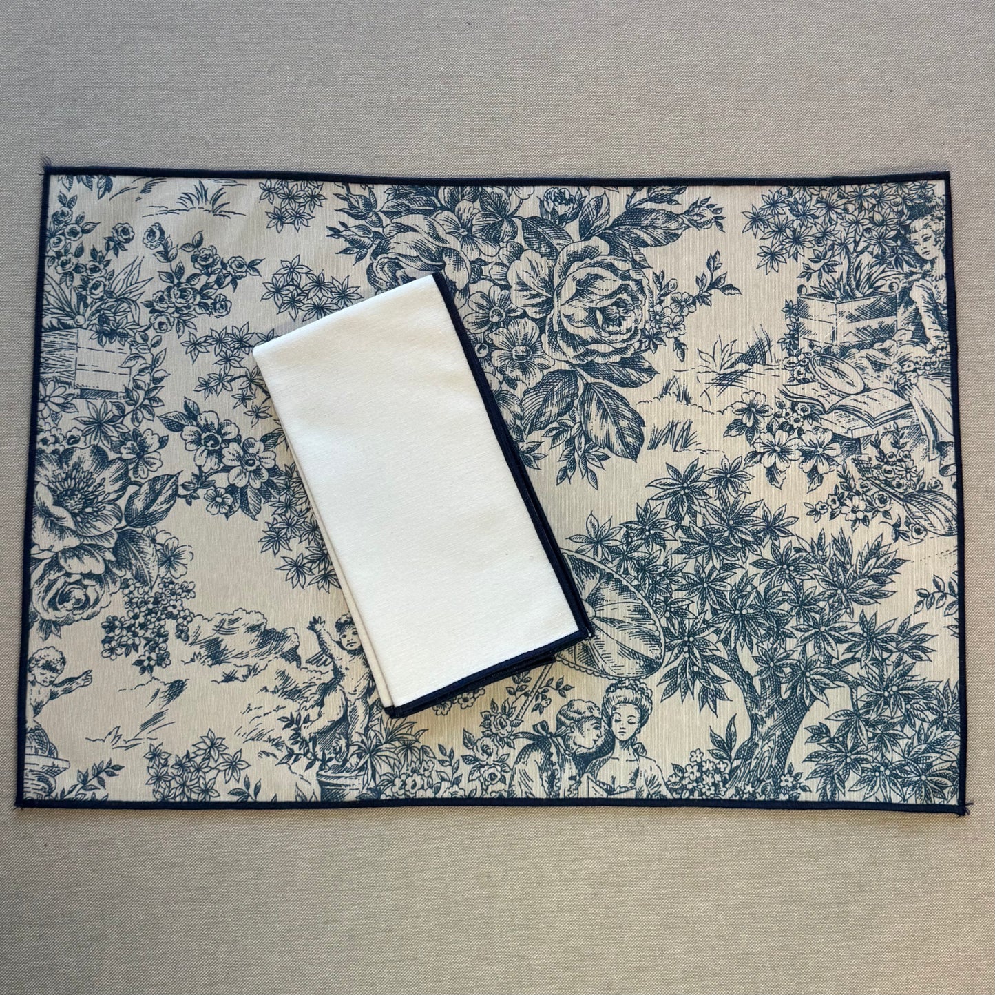 INDIVIDUAL RESINADO TOILE DE JOUY AZUL