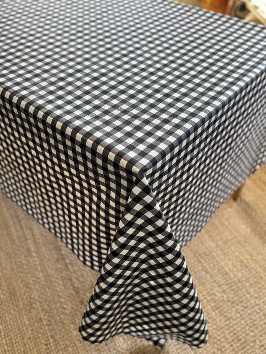 MANTEL RESINADO VICHY NEGRO