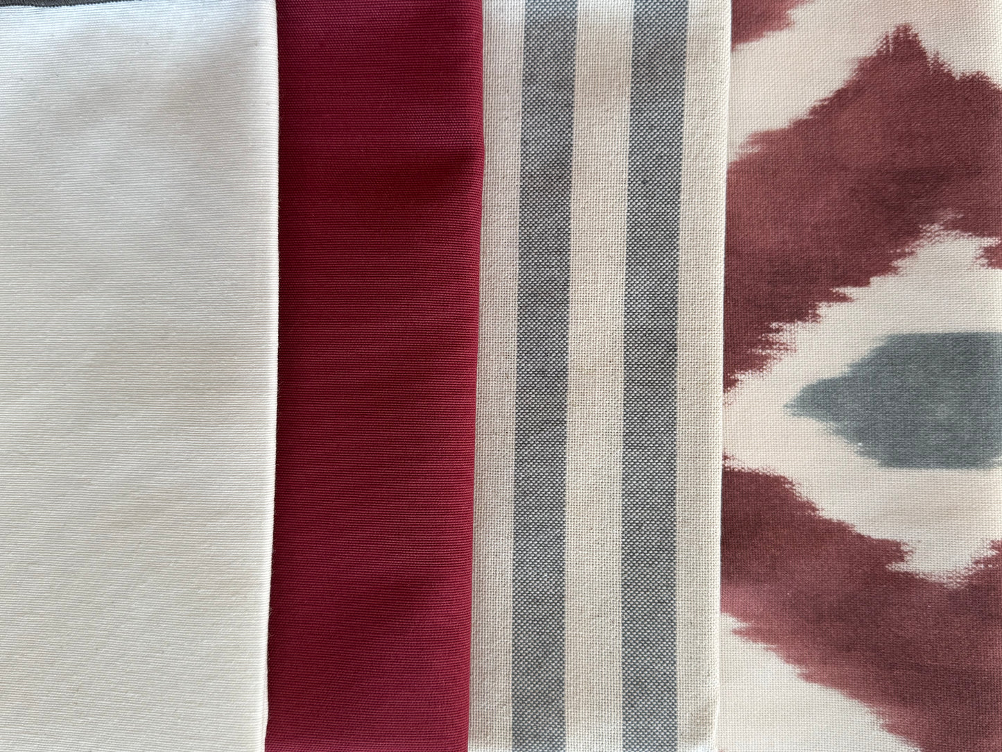 MANTEL ALGODÓN IKAT BURDEOS