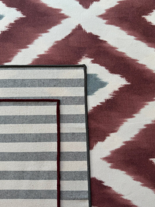 SERVILLETA ALGODÓN RAYAS AZUL GRISÁCEO