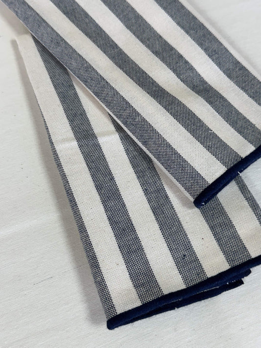 PACK SERVILLETAS RAYAS GRIS CON AZUL