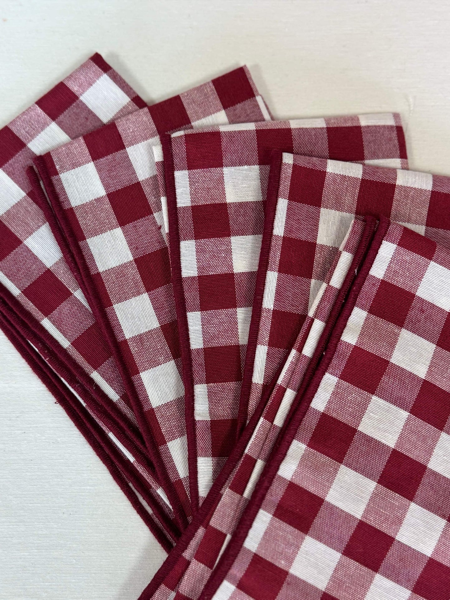 PACK SERVILLETAS VICHY BURDEOS