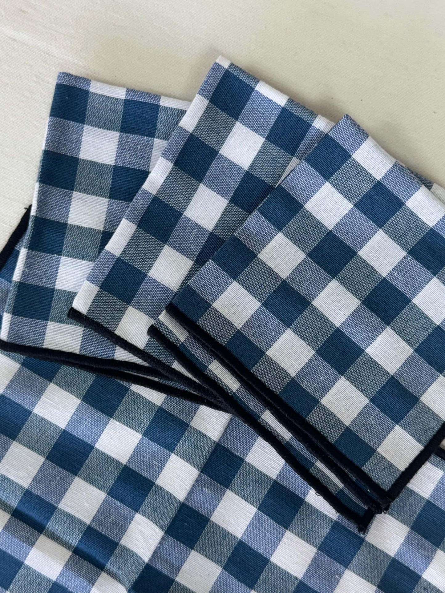 PACK SERVILLETAS CÓCTEL VICHY AZUL