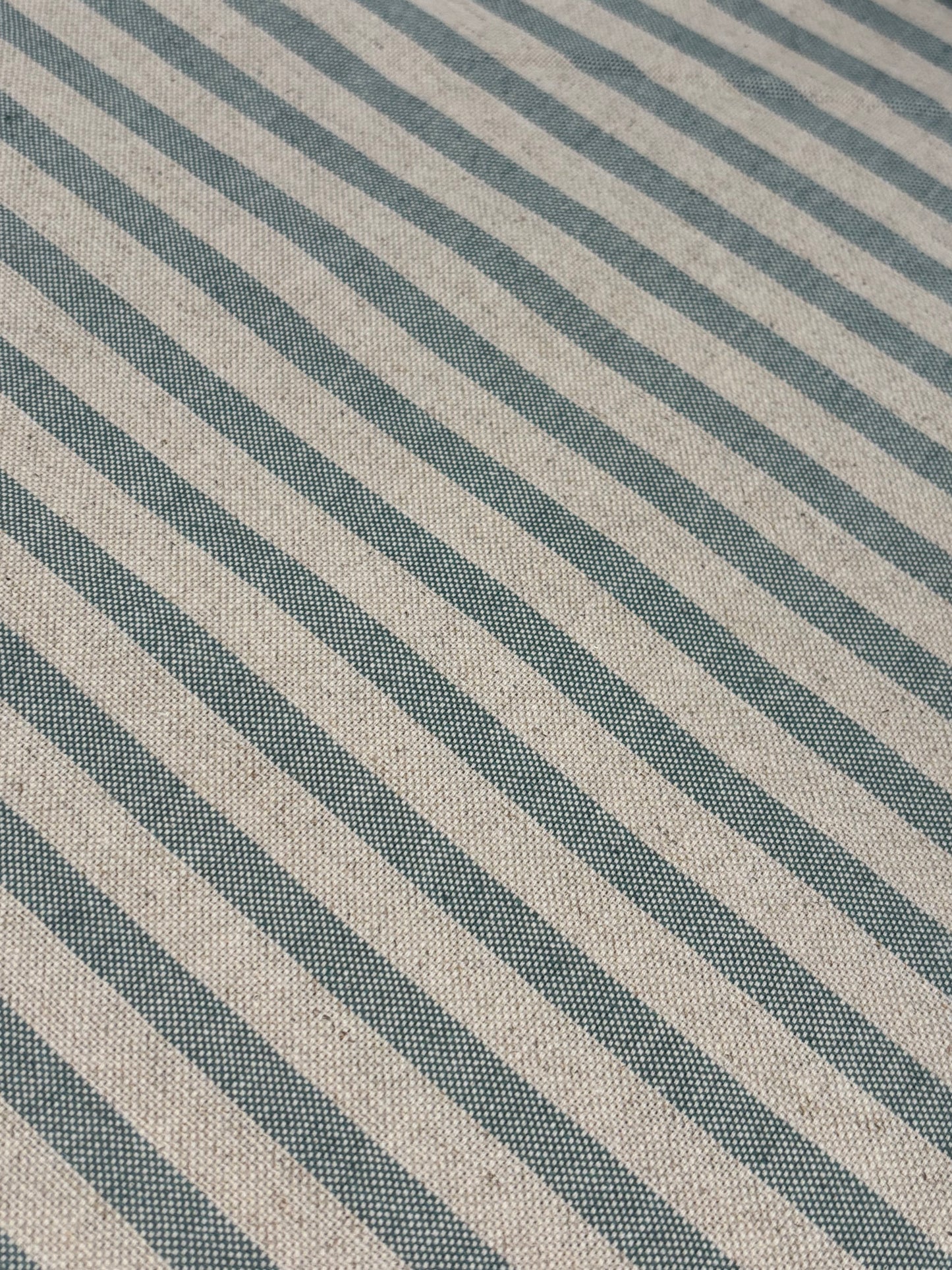 TELA RAYAS VERDE AGUA ALGODÓN