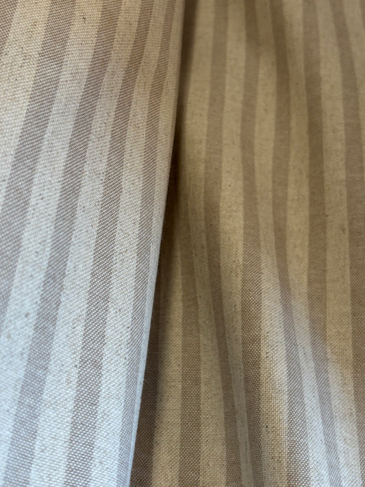 MANTEL ALGODÓN RAYAS RÚSTICAS BEIGE