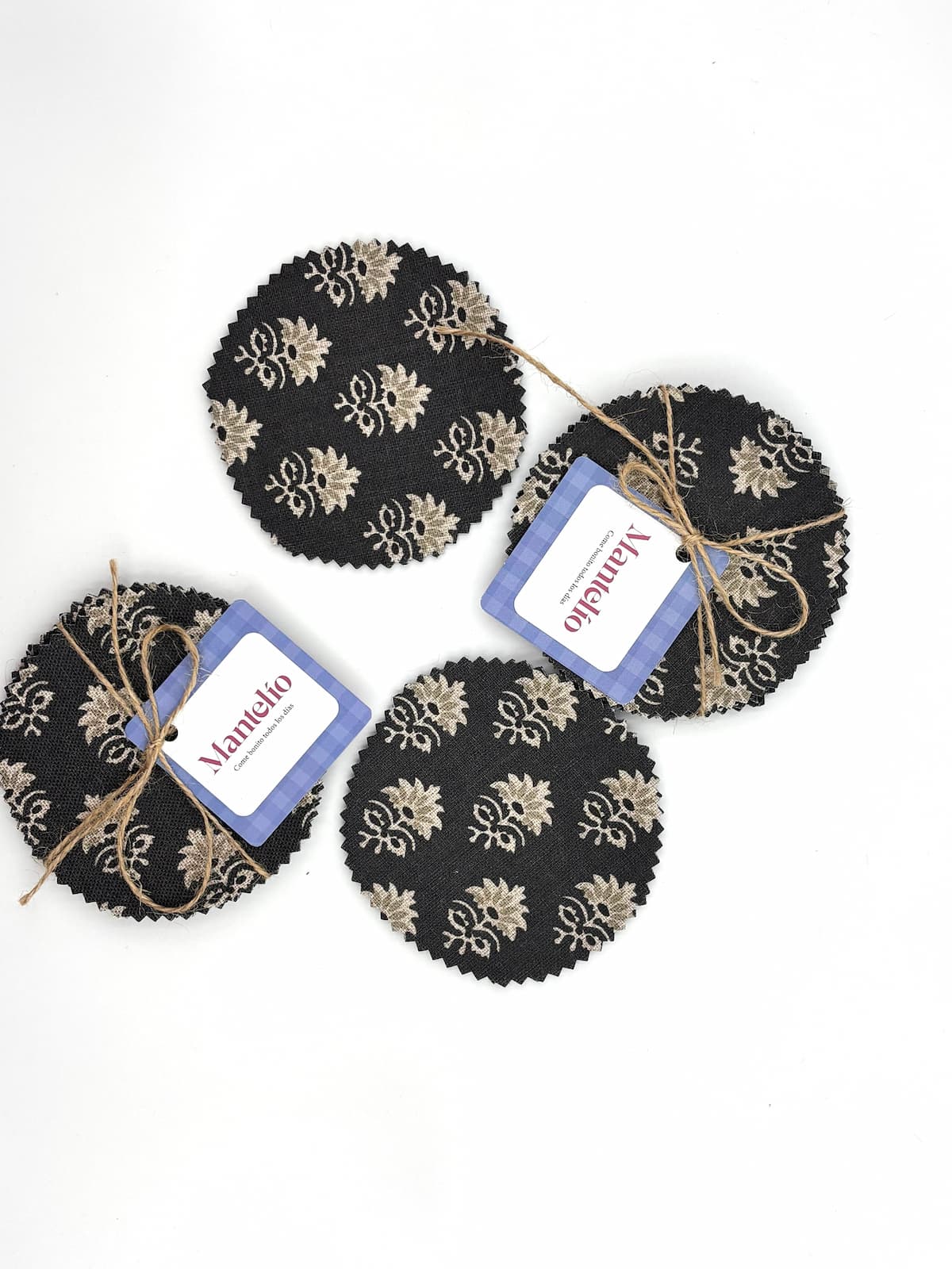 Posavasos resinados de tela