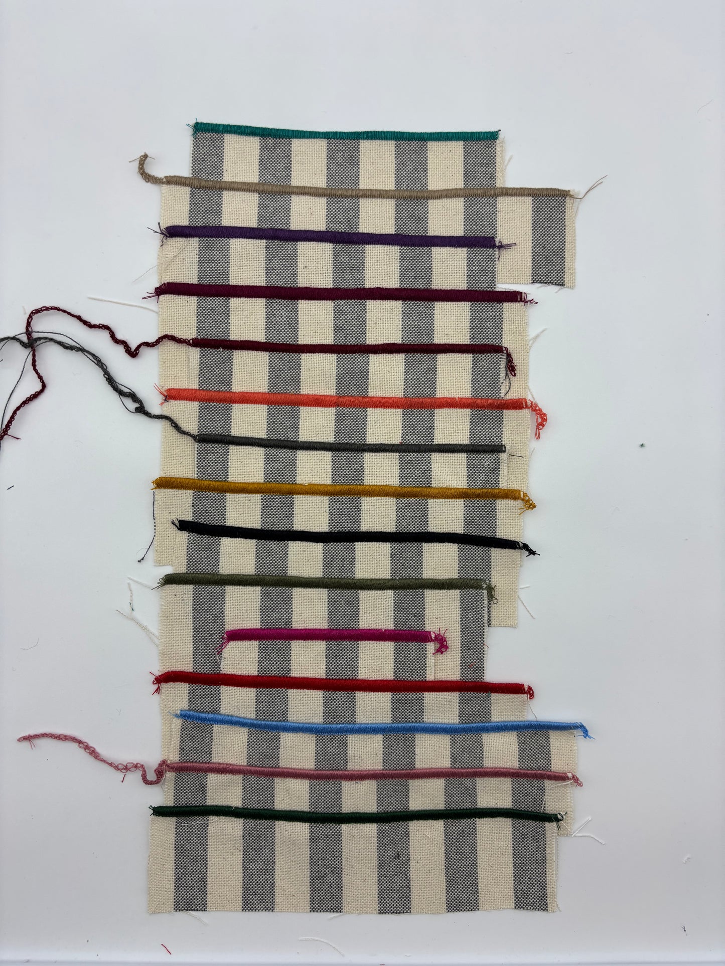 TELA RAYAS RÚSTICAS AZUL GRISÁCEO ALGODÓN