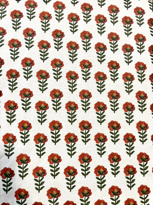 Tela a medida resinada y algodón 100% Cazorla coral y oliva