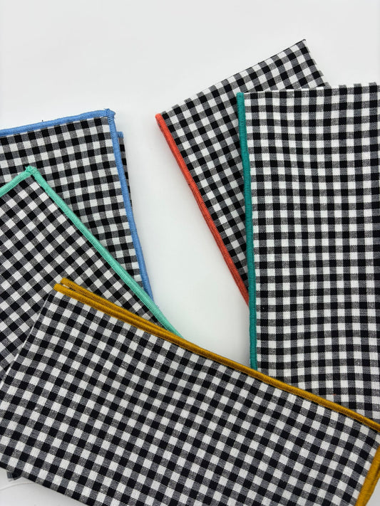 SERVILLETA ALGODÓN VICHY MINI NEGRO