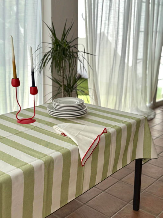 mantel rayas verde