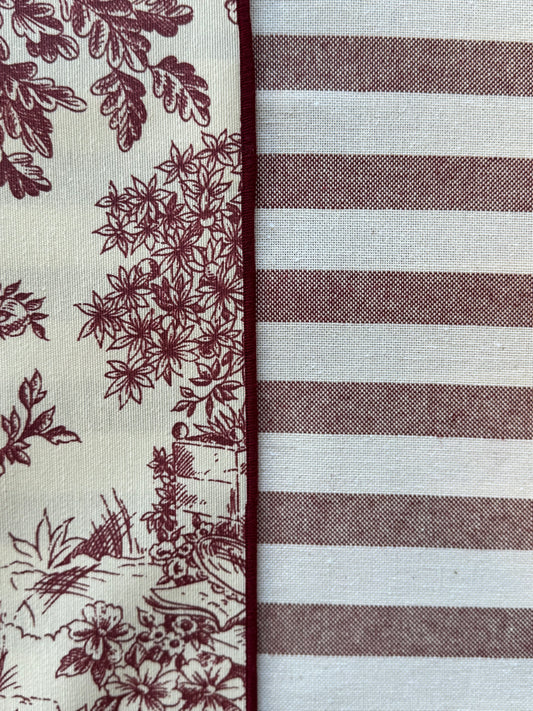 SERVILLETA ALGODÓN RAYAS RUBÍ