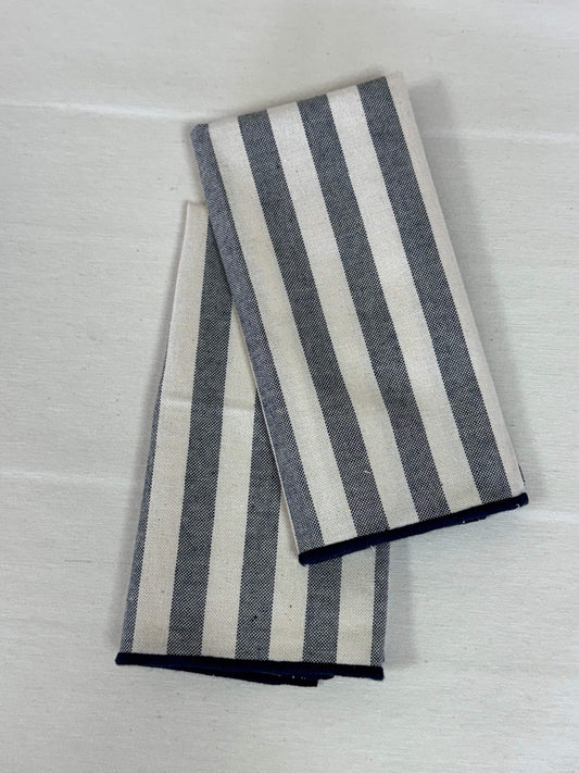 PACK SERVILLETAS RAYAS GRIS CON AZUL