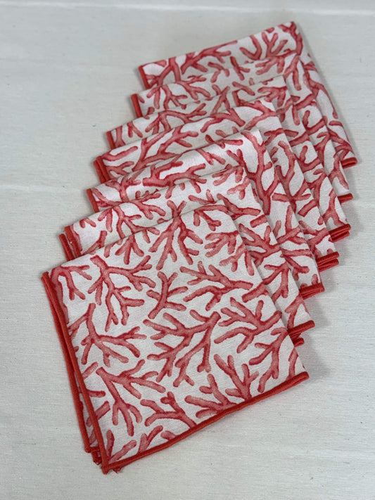 PACK SERVILLETAS CÓCTEL CORAL