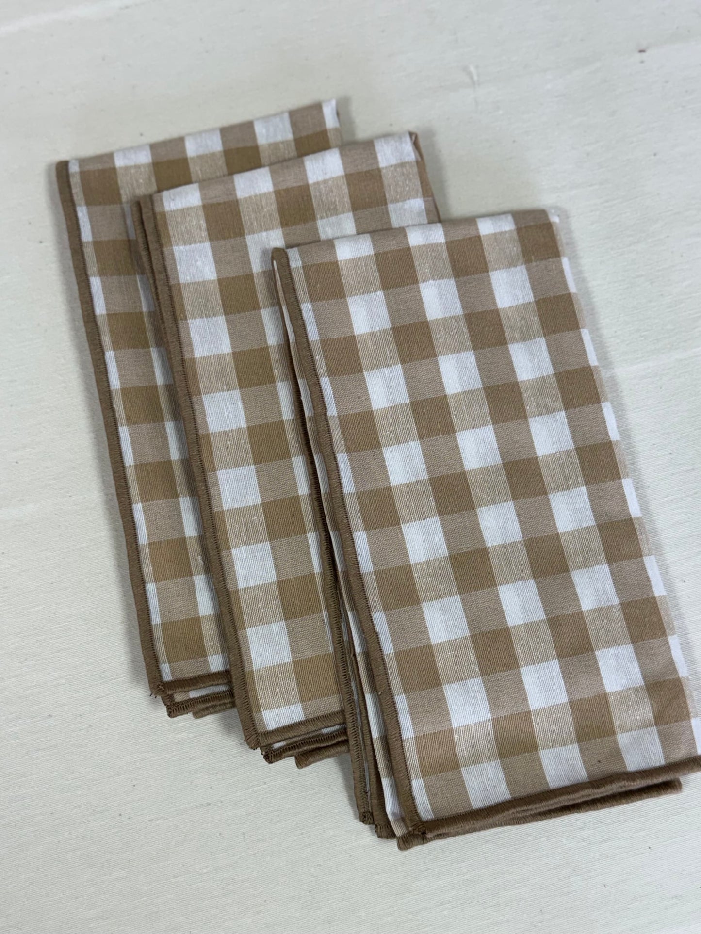 PACK SERVILLETAS VICHY BEIGE