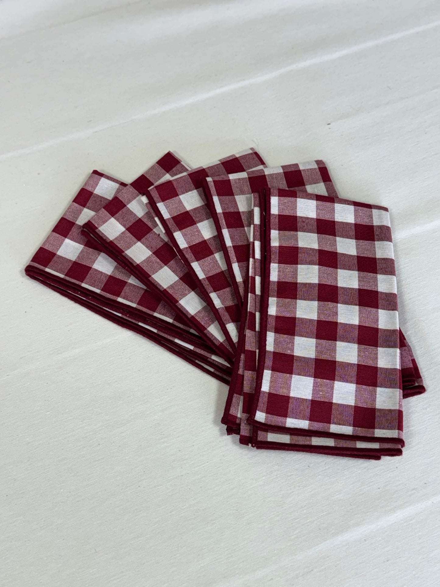 PACK SERVILLETAS VICHY BURDEOS