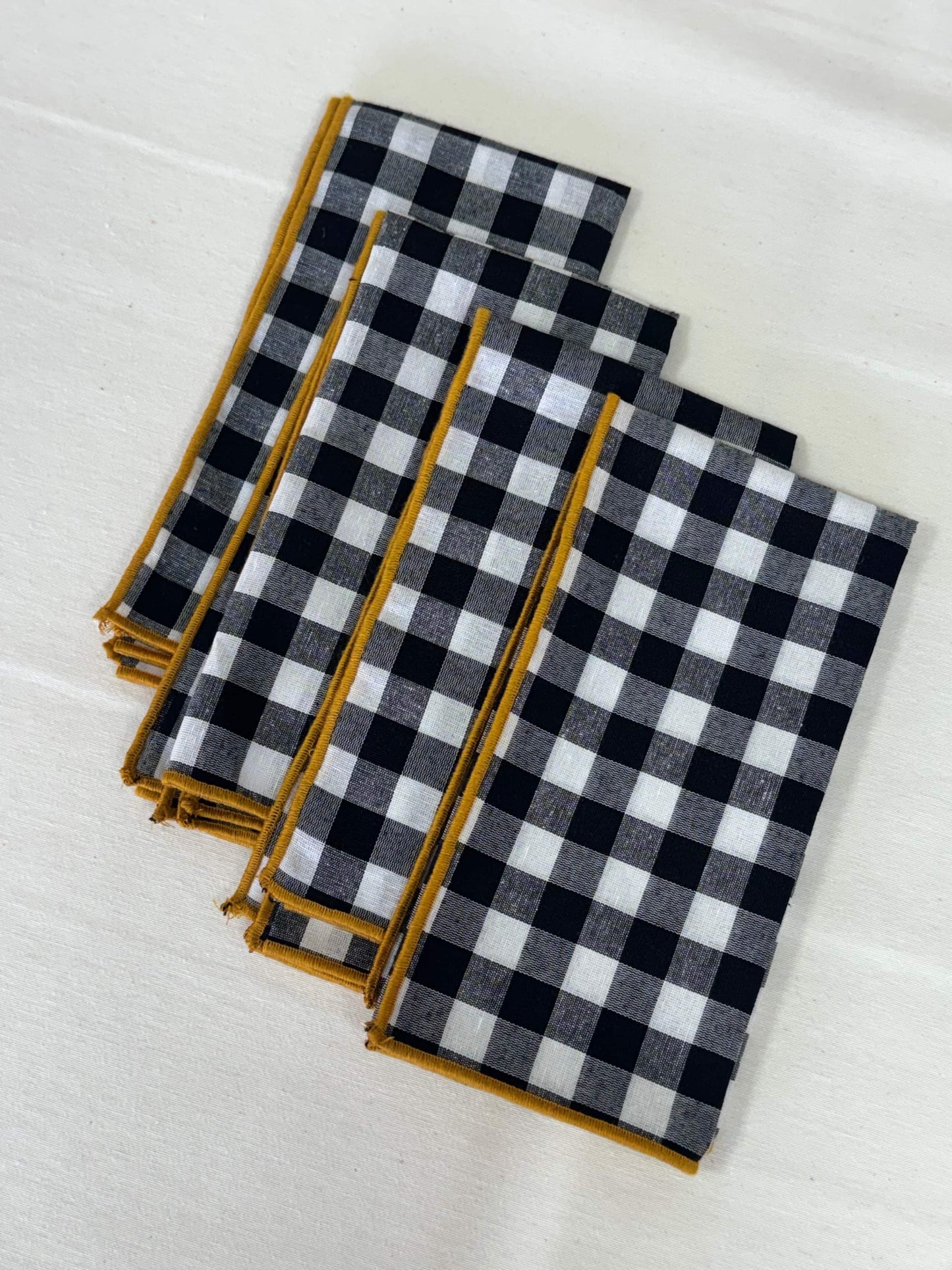 PACK SERVILLETAS VICHY NEGRO