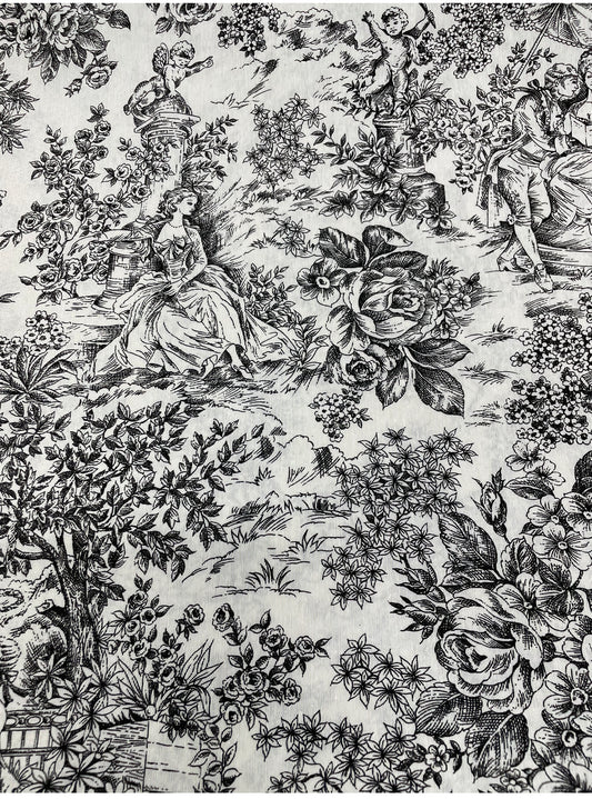 INDIVIDUAL RESINADO TOILE DE JOUY NEGRO