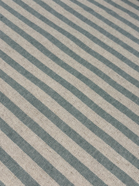 TELA RAYAS VERDE AGUA ALGODÓN