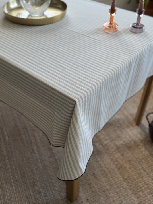 TELA RAYAS BEIGE ALGODÓN