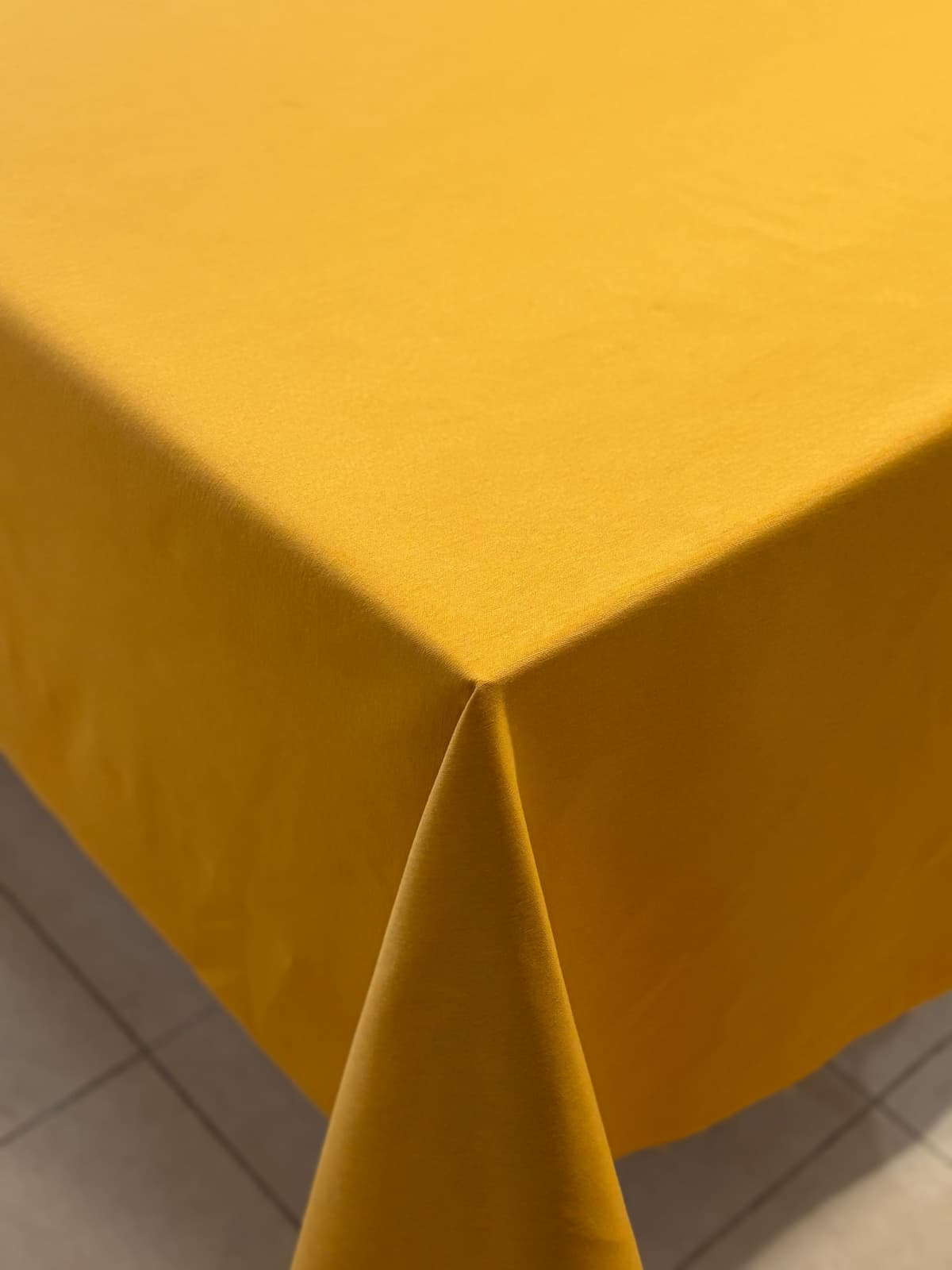 mantel algodoón listo color mostaza