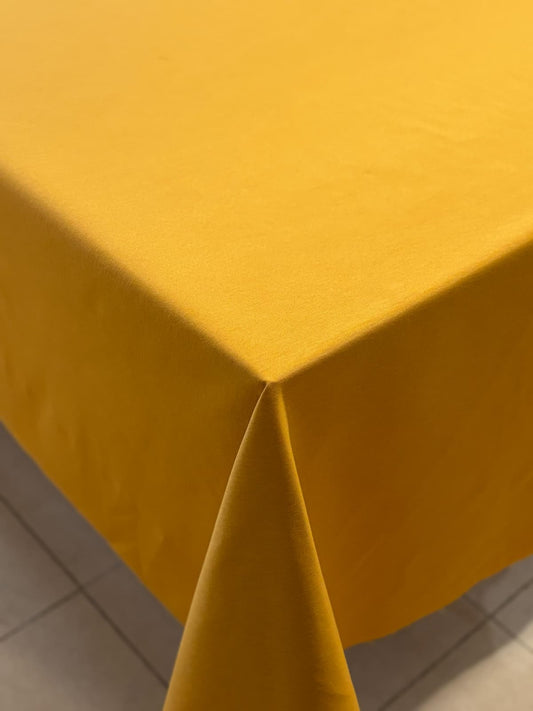 mantel algodoón listo color mostaza