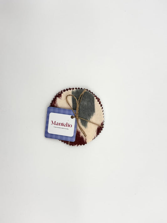 Posavasos de tela resinada Ikat