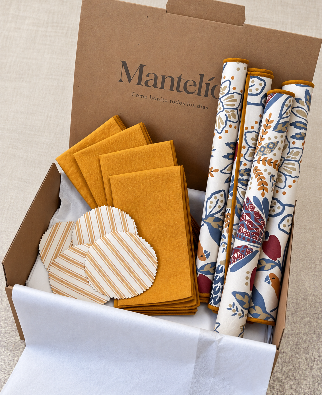 pack para regalar mantelío