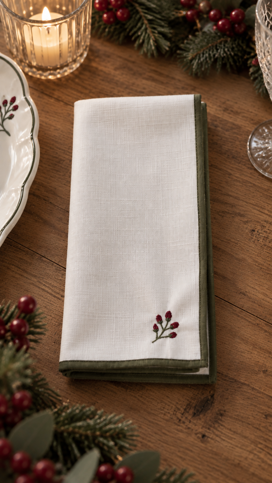 servilletas de navidad mantelío